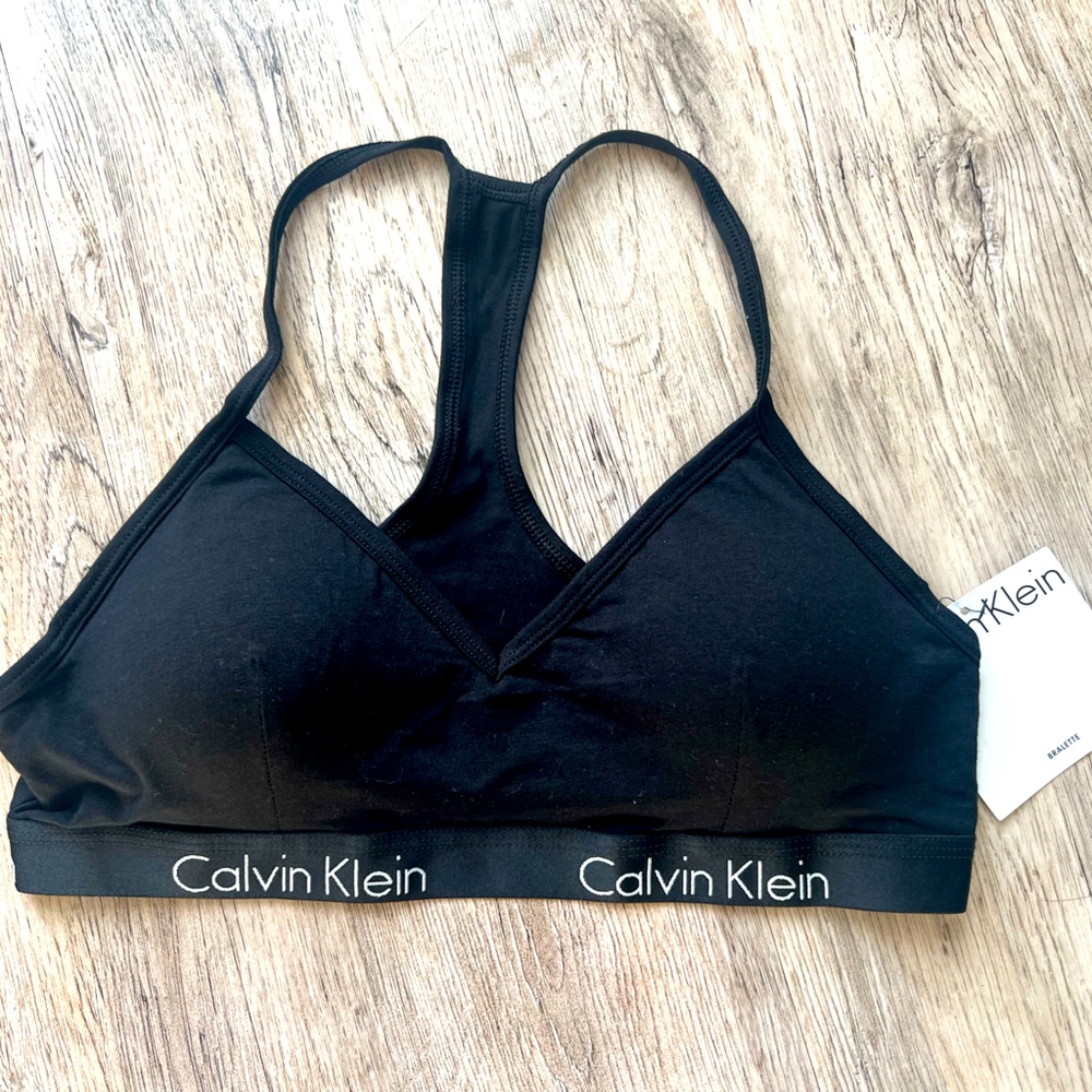 CALVIN KLEIN Padded Racerback Cotton Bralette